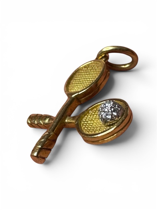 Tiffany & Co. Jewelry - Tiffany & Co. Gold and Silver Tennis Racket Brooch Charm